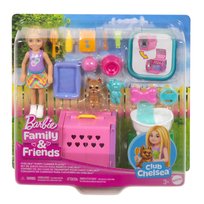 Barbie Chelsea, Transporter dla pieska, Lalka, figurka pieska i akcesoria, Zabawka dla dzieci 3+ JDF89
