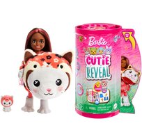Barbie Cutie Reveal Chelsea Lalka Kotek-Panda Czerwona Seria KostiuMalezja Zwierzaczki