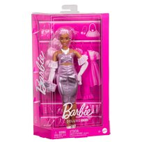 Barbie Deluxe Style, Lalka modowa #1 Metaliczna różowa sukienka Barbiecore, dla dzieci 4+ HYV25