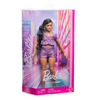 Barbie Deluxe Style, Lalka modowa #8 Fioletowy top i szorty, dla dzieci 4+ JFP43