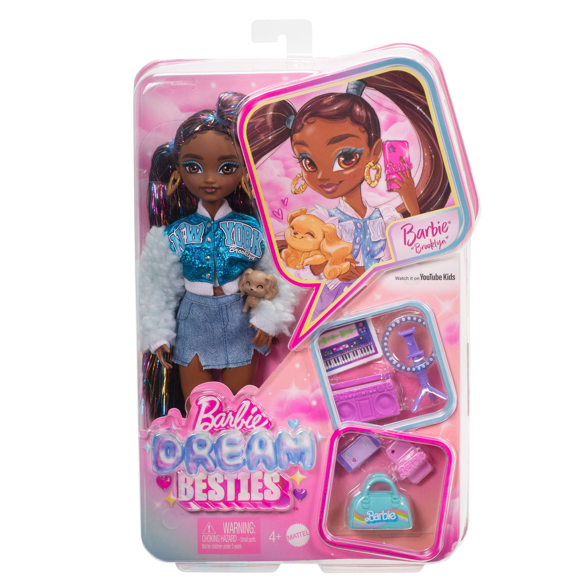 Barbie, Dream Besties, Lalka Brooklyn, HYC22, dla
