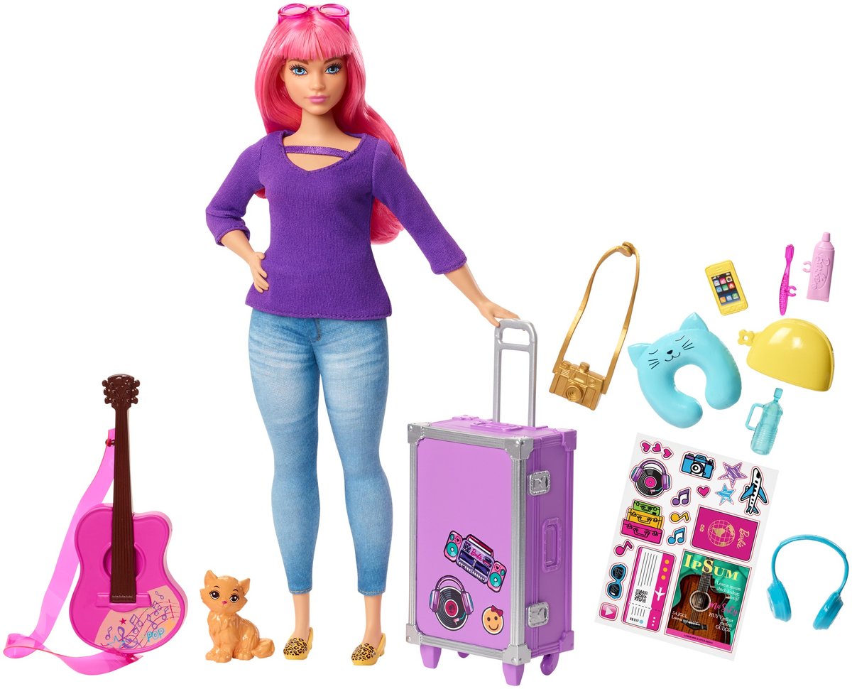 Barbie, Dreamhouse, lalka Daisy w podróży, FWV26