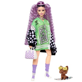 Barbie, Extra, Lalka, Kurtka szachownica, jasnoróżowe włosy - Barbie