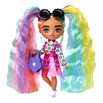 Barbie Extra Mała lalka 6 - Strój w stokrotki/Tęczowe kucyki - Barbie
