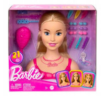 Barbie Głowa do stylizacji i akcesoria Blond włosy, dla dzieci 3+ HMD88