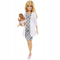 Barbie Kariera, lalka Deluxe Pediatra, Blond włosy