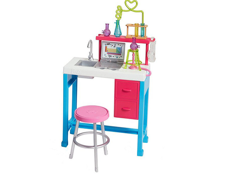Barbie Kariera, mebelki dla lalek- laboratorium naukowe, zestaw FJB25/FJB28