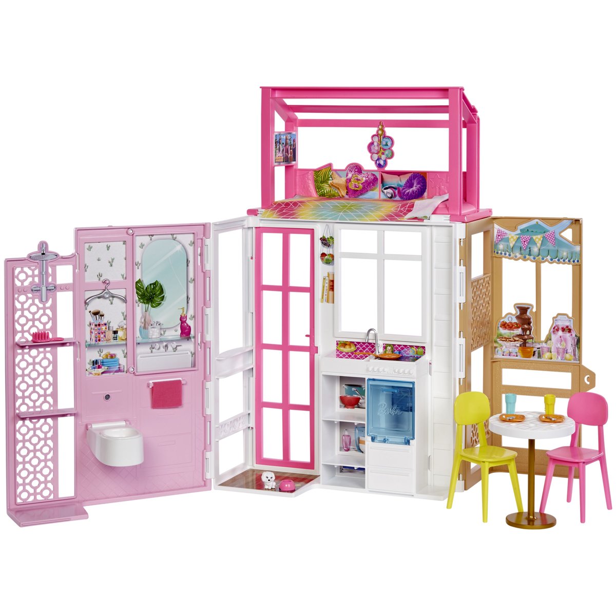 Фото - Лялька Mattel Barbie, Kompaktowy domek dla lalek, HCD47 