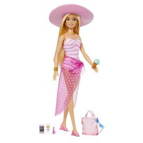 Barbie®-Lalka Barbie® Beach-Blonde w kostiumie kąpielowym i akcesoriach HPL73
