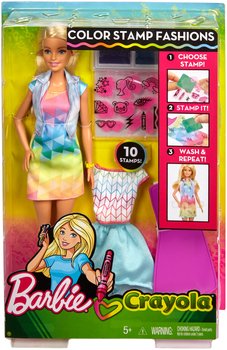 Barbie, lalka Crayola Kolorowe Stroje Stempelki - Barbie