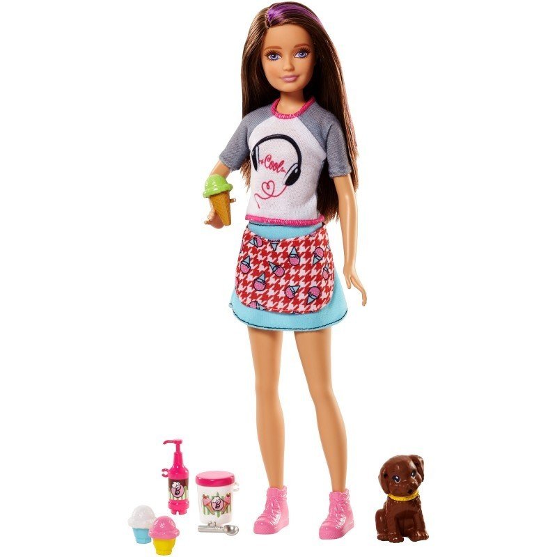 Barbie, lalka Siostra Skipper i zwierzątko