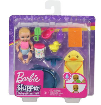 Barbie, lalka Skipper dziecko i akcesoria Kąpiel - Barbie