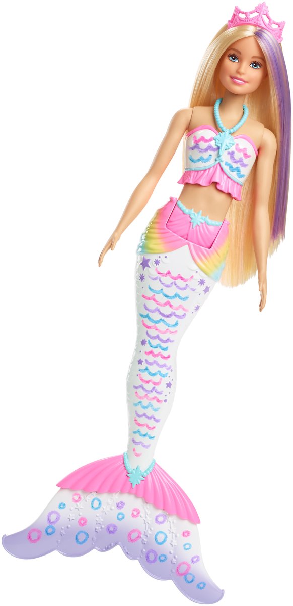 Barbie, lalka Syrenka kolorowa magia, GCG67