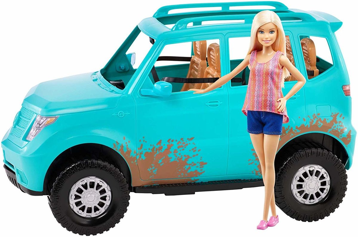 Barbie, lalka z pojazdem Jeep Barbie Sklep