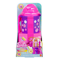 Barbie Party Unboxed Urodzinowa niespodzianka ze zjeżdżalnią, prezentowy, Lalka i akcesoria, dla dzieci 3+ JKF66
