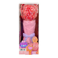 Barbie Petal Pop Kwiatowa niespodzianka Czerwona róża, Lalka i akcesoria, dla dzieci 3+ JMF59