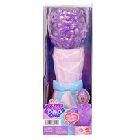 Barbie Petal Pop Kwiatowa niespodzianka Fioletowa stokrotka, Lalka i akcesoria, dla dzieci 3+ JMF58