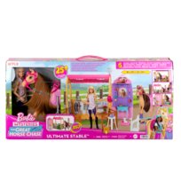 Barbie Stadnina Marzeń, filmowy + lalka Barbie, figurka konika i akcesoria, dla dzieci 3+ HXJ44