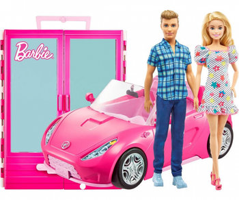 Barbie Zestaw 2X Lalka + Kabriolet + Szafa - Mattel