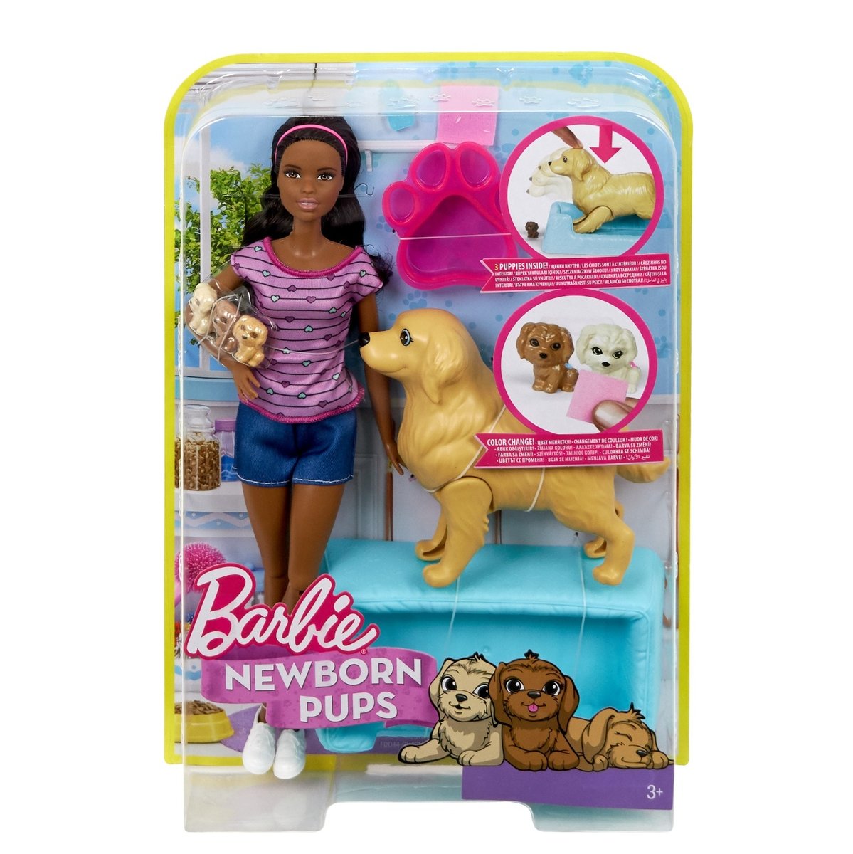 Barbie, zestaw Narodziny piesków, FBN17/FDD44