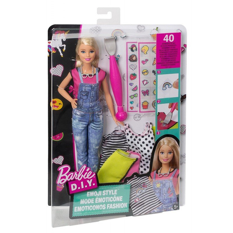 Barbie Zrób to sama, lalka jasnowłosa i modne naklejki