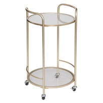 Barek Mobilny Thalia Gold, Stolik Na Kółkach, 75 Cm
