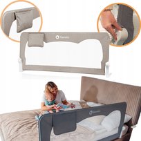 Barierka BRAMKA ZABEZPIECZAJĄCA do łóżka WYSOKA 150x66cm BEŻ Lionelo Hanna