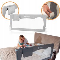 Barierka BRAMKA ZABEZPIECZAJĄCA łóżka WYSOKA 150x66cm szara Lionelo Hanna