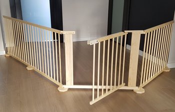 BARIERKA OCHRONNA BRAMKA ZABEZPIECZAJĄCA SCHODY DRZWI KOMINEK DO 365 cm - Maluchowelove