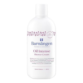 Barnangen, Oil Intense, kremowy żel pod prysznic z olejkiem z dzikiej róży, 400 ml - Barnangen