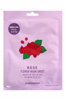 Baroness Przeciwzmarszczkowa maska w płachcie KWIAT RÓŻY DO TWARZY - Baroness
