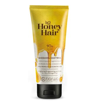 Barwa Cosmetics Honey Hair, Miodowa Odżywka Wzmacniająco-regenerująca Do Włosów Bardzo Zniszczonych, 200ml - Barwa