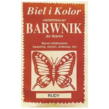 Barwnik do tkanin "Motyl", rudy, Biel i Kolor, 10 g - czakos