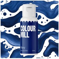 BARWNIK OLEJOWY DO MAS TŁUSTYCH KREMÓW CZEKOLADY GRANATOWY colour mill 20ml