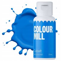 Barwnik olejowy do mas tłustych kremu czekolady niebieski colour mill 20ml