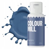 Barwnik olejowy do mas tłustych kremu czekolady niebieski colour mill 20ml