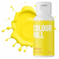 Barwnik olejowy do mas tłustych kremu czekolady żółty colour mill 20ml