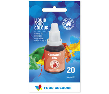 Barwnik Spożywczy W Płynie - Czerwony - 20 ml - Food Colours