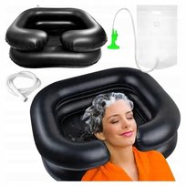 BASEN DO MYCIA GŁOWY NA LEŻĄCO UMYWALKA ŁÓŻKU MISKA PNEUMATYCZNA POMPOWANA