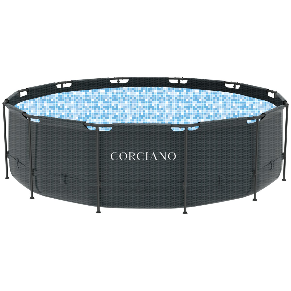 Basen Ogrodowy 457 x 122 cm Stelażowy Corciano Plus