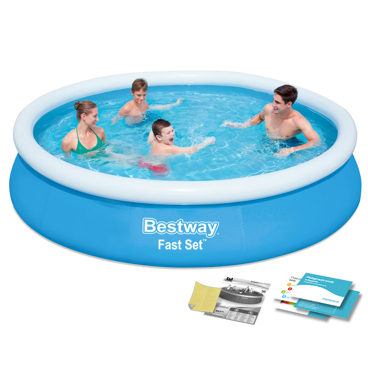 Basen ogrodowy, rozporowy, Bestway, zestaw 5w1, 366x76 cm