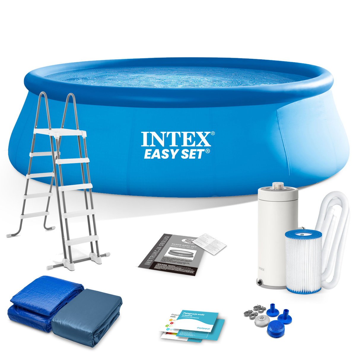 Basen ogrodowy, rozporowy, Intex, zestaw 12w1, 457x122 cm