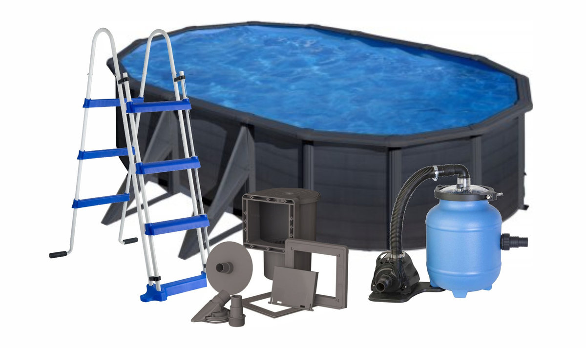 Basen ogrodowy stalowy aqua 500x300x120 cm GRE - GRE | Sklep EMPIK.COM