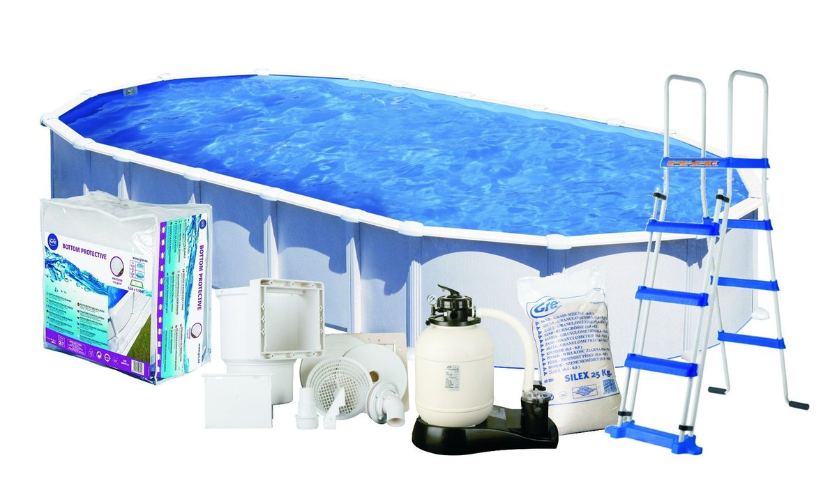 Basen ogrodowy stalowy Haiti 1000x550x132cm GRE - GRE | Sklep EMPIK.COM