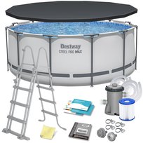 Basen ogrodowy, stelażowy, Bestway, zestaw 10w1, 366x122 cm, 56420