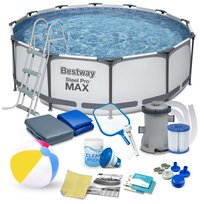 Basen ogrodowy, stelażowy, Bestway, zestaw 16w1, 366x100 cm
