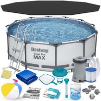 Basen ogrodowy, stelażowy, Bestway, zestaw 16w1, 366x100 cm