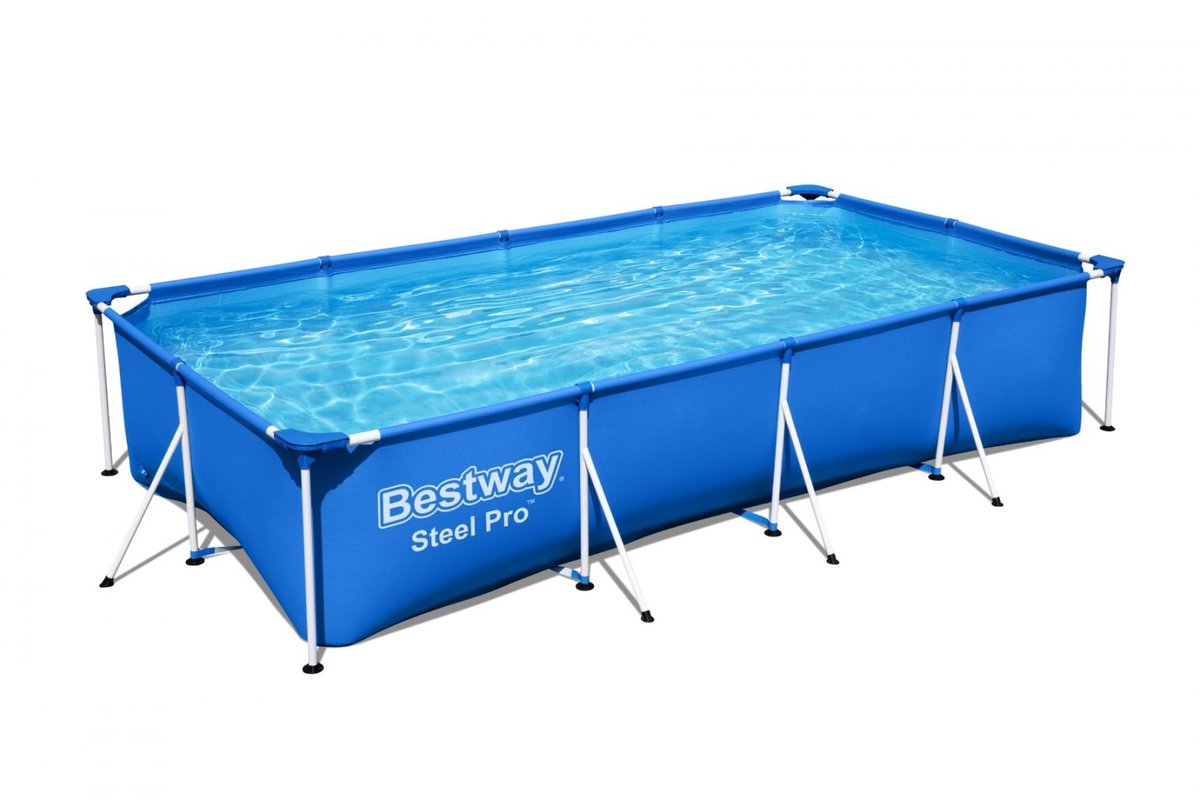 Basen ogrodowy, stelażowy, Bestway, zestaw 4w1, 400x211x81 cm