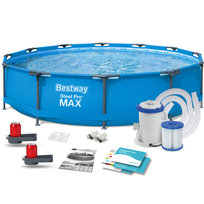 Basen ogrodowy, stelażowy, Bestway, zestaw 9w1, 366x76 cm