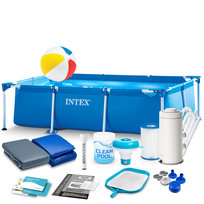 Basen ogrodowy, stelażowy, Intex, zestaw 15w1, 260x160x65 cm